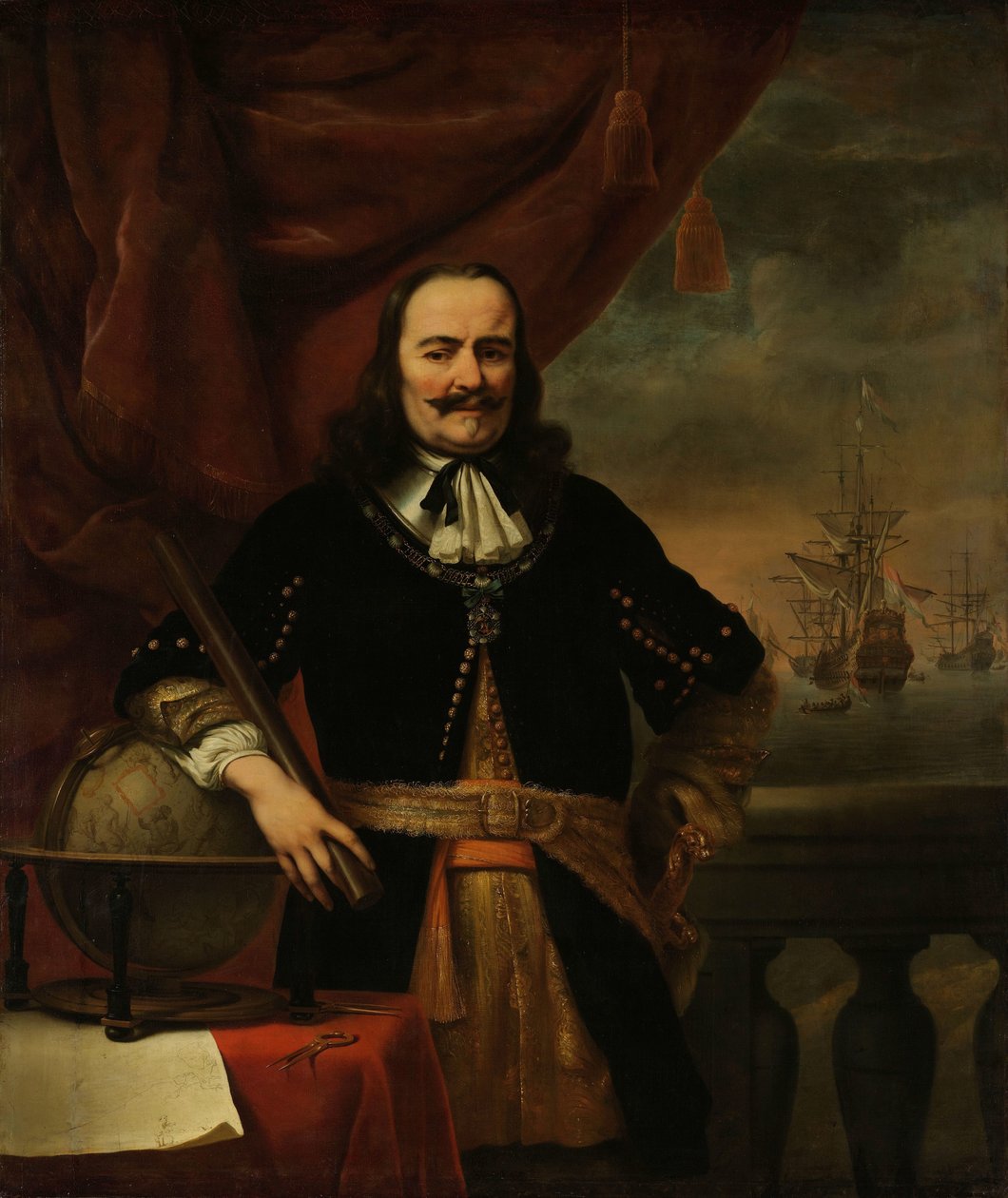 Michiel de Ruyter Teğmen-Amiral olarak Michiel Adriaenszoon de Ruyter (1607-1676), Koramiral portresi by Ferdinand Bol