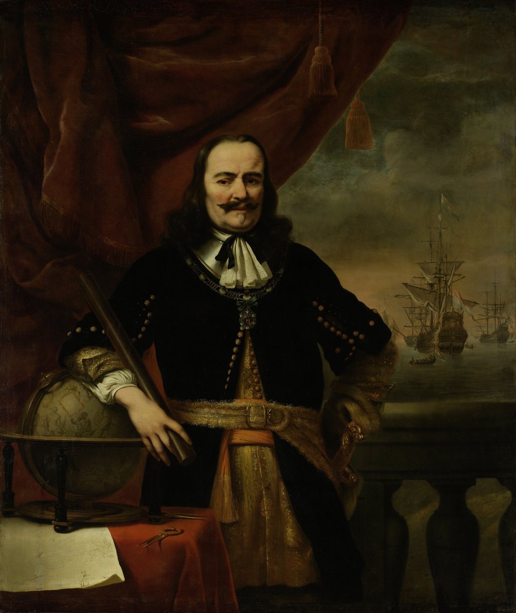 Michiel de Ruyter Teğmen-Amiral olarak by Ferdinand Bol