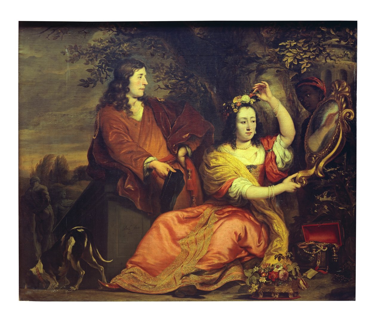 Pieter de la Court ve Karısının Portresi (tuval üzerine yağlıboya) by Ferdinand Bol