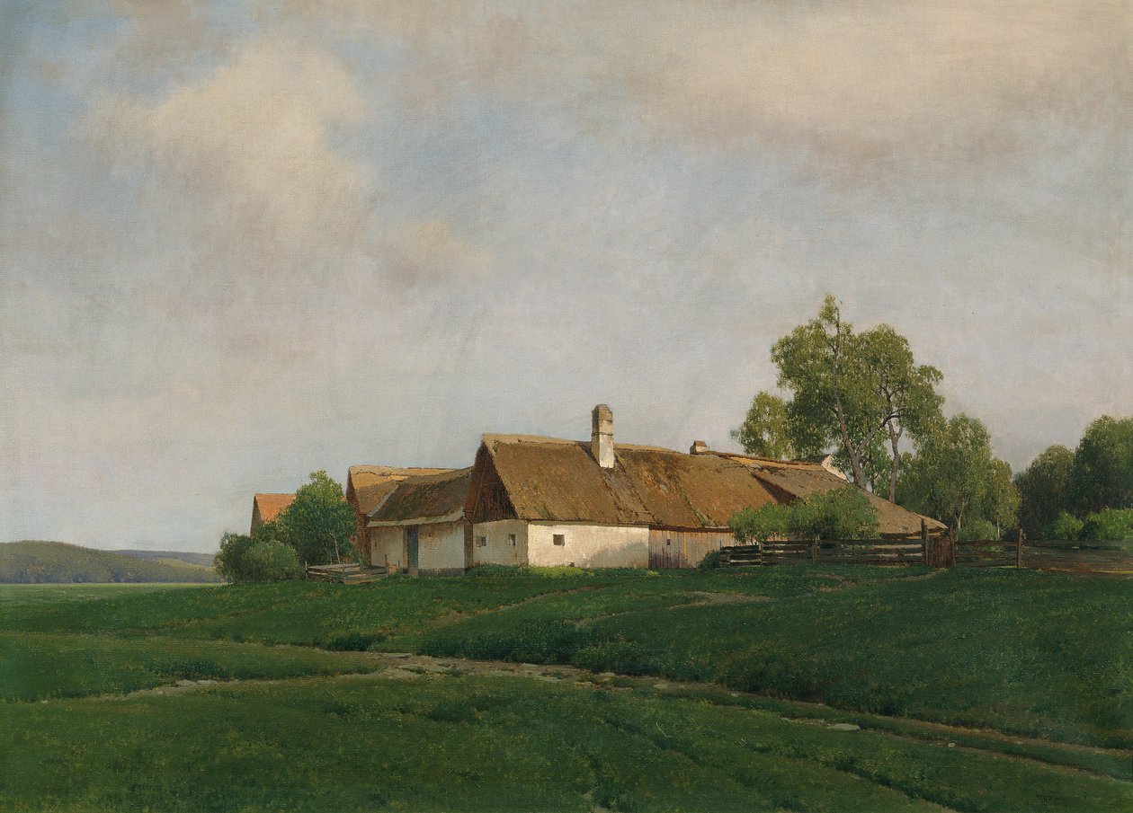 Orman bölgesinde çiftlik by Ferdinand Brunner
