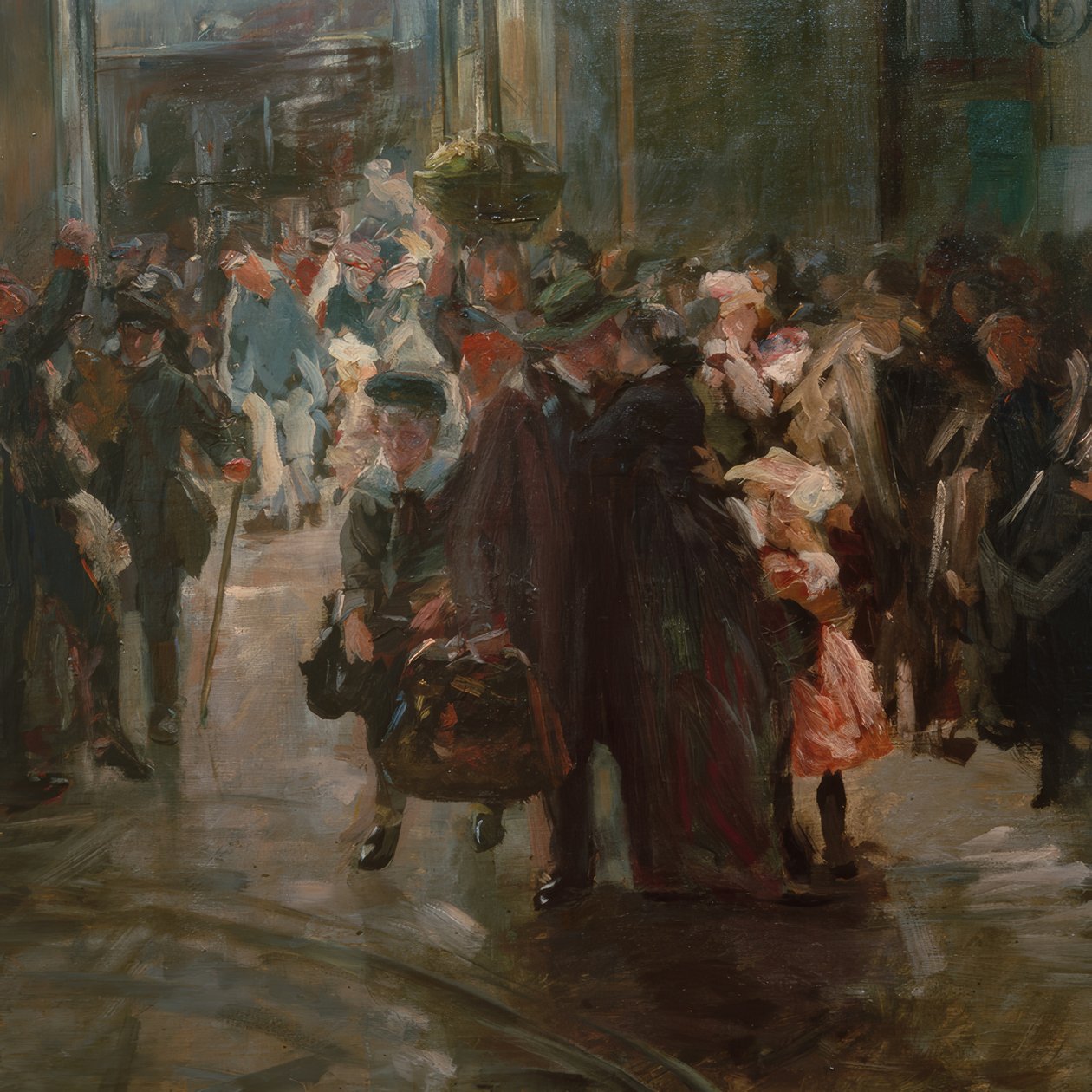 Tren istasyonunda by Ferdinand Brutt