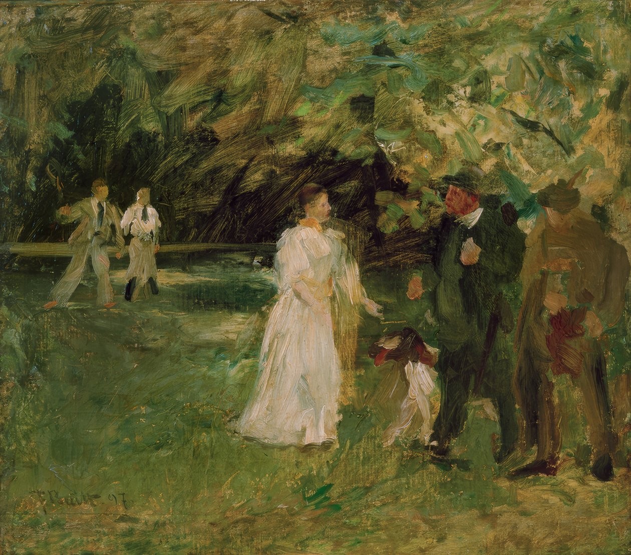 Parkta konuşma by Ferdinand Brutt