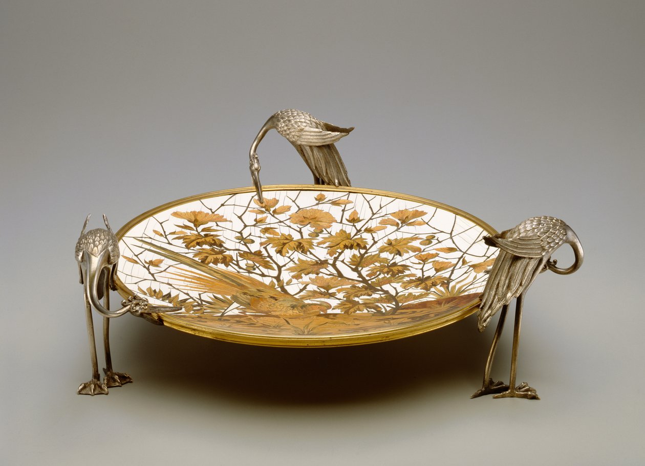 Coupe, c.1878 (gümüş pirinç, fildişi kakma, bakır alaşımı ve ahşap) by Ferdinand Duvinage