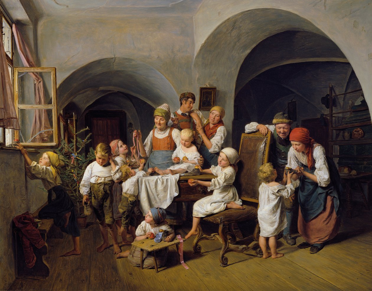 Noel sabahı by Ferdinand Georg Waldmuller