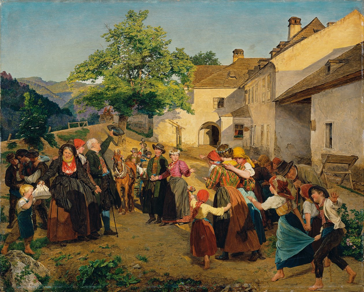 Gelinin ailesinin evine vedası - Höldrichsmühle by Ferdinand Georg Waldmuller