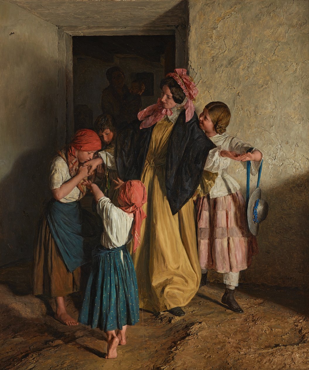 Vaftiz Annesinin Vedası (Onaydan Sonra) by Ferdinand Georg Waldmuller