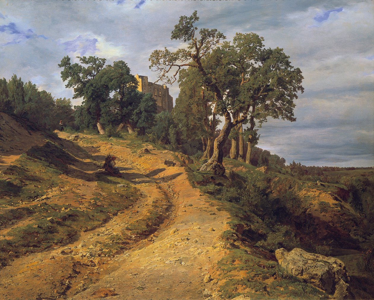 Mödling yakınlarındaki Lihtenştayn kalıntıları by Ferdinand Georg Waldmuller