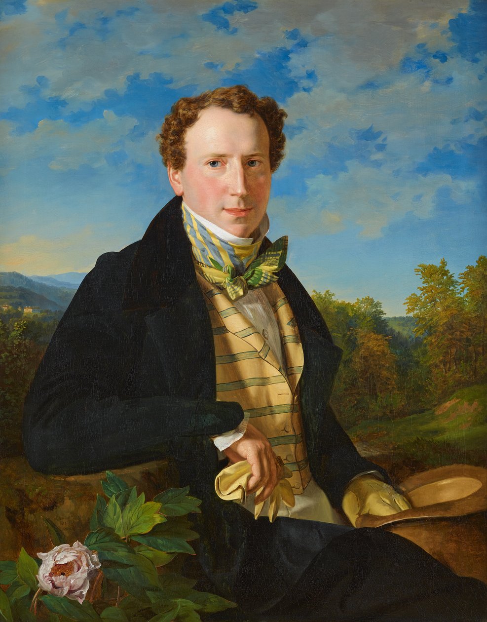 Genç yaşta kendi portresi by Ferdinand Georg Waldmuller