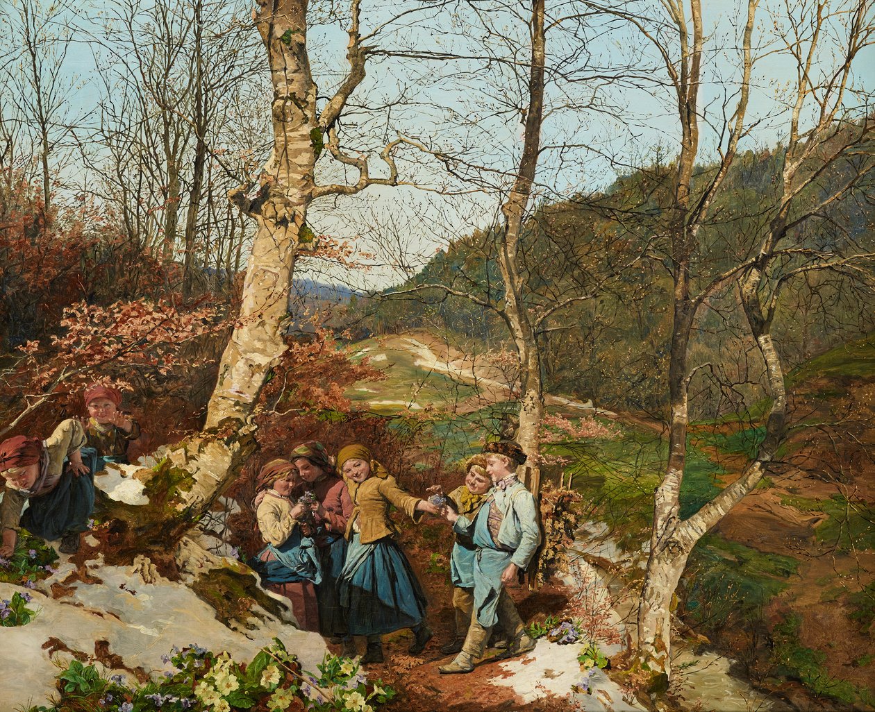 Viyana Ormanlarında erken ilkbahar by Ferdinand Georg Waldmuller