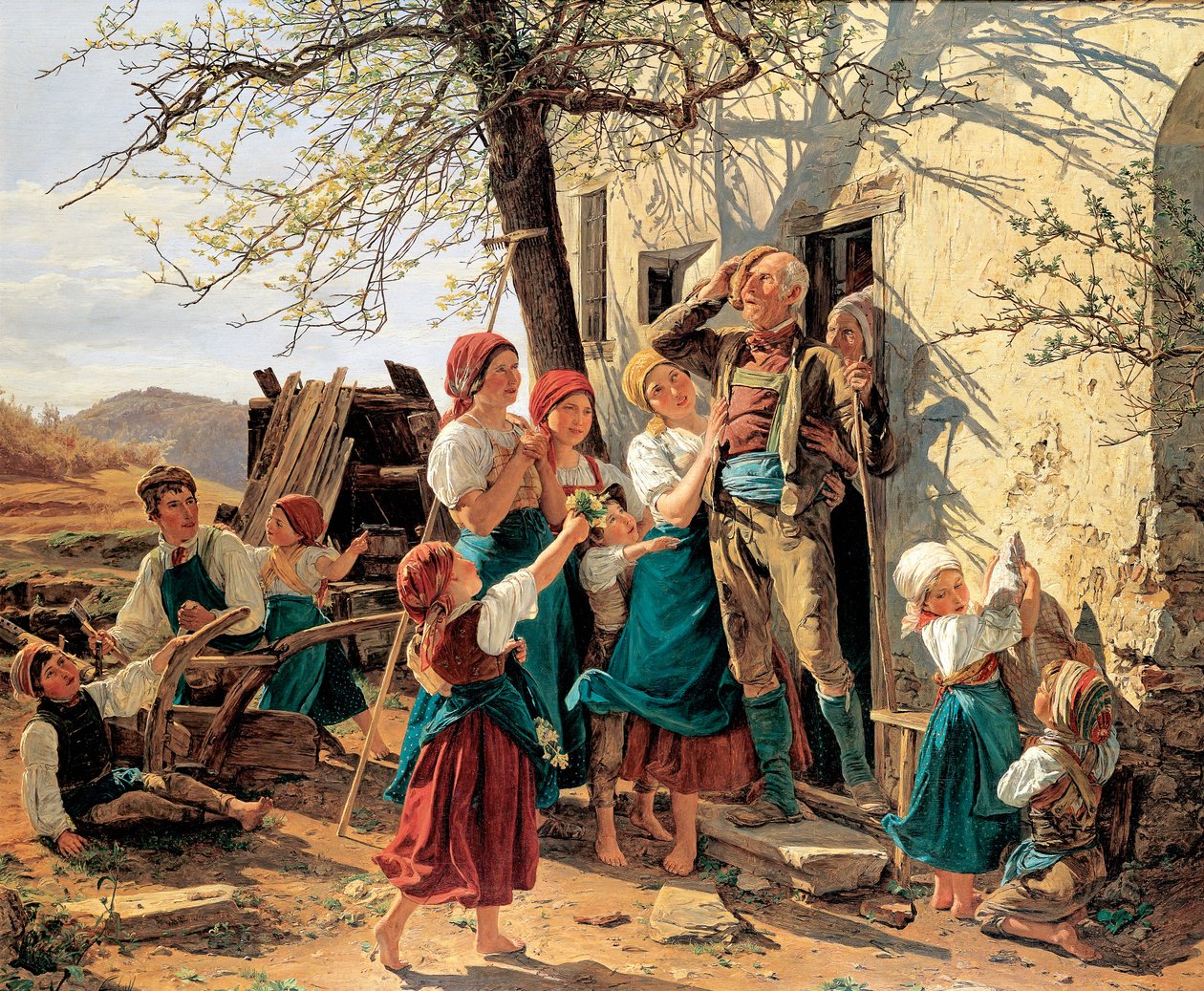 Yeni yaşama diriliş by Ferdinand Georg Waldmuller