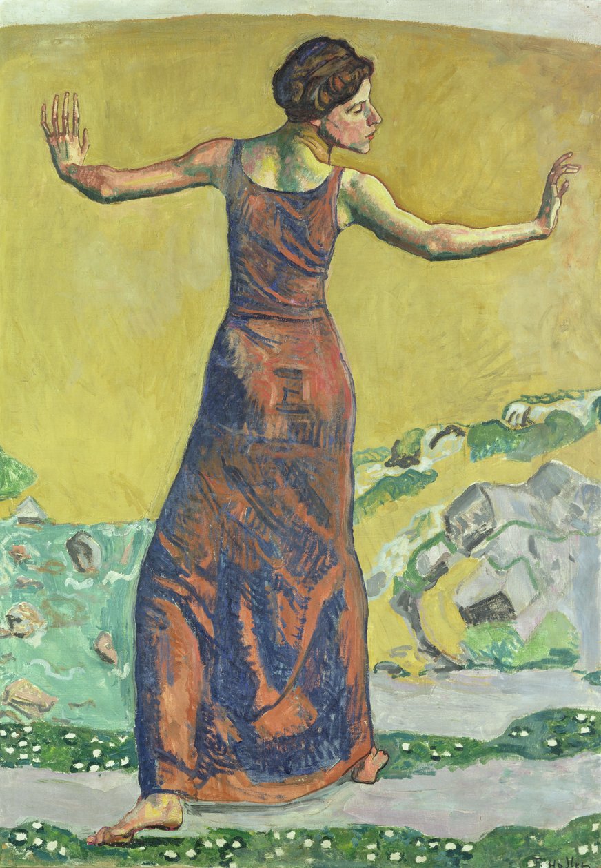 Femme Joyeuse (tuval üzerine yağlı boya) (ayrıca bkz. 155108) by Ferdinand Hodler