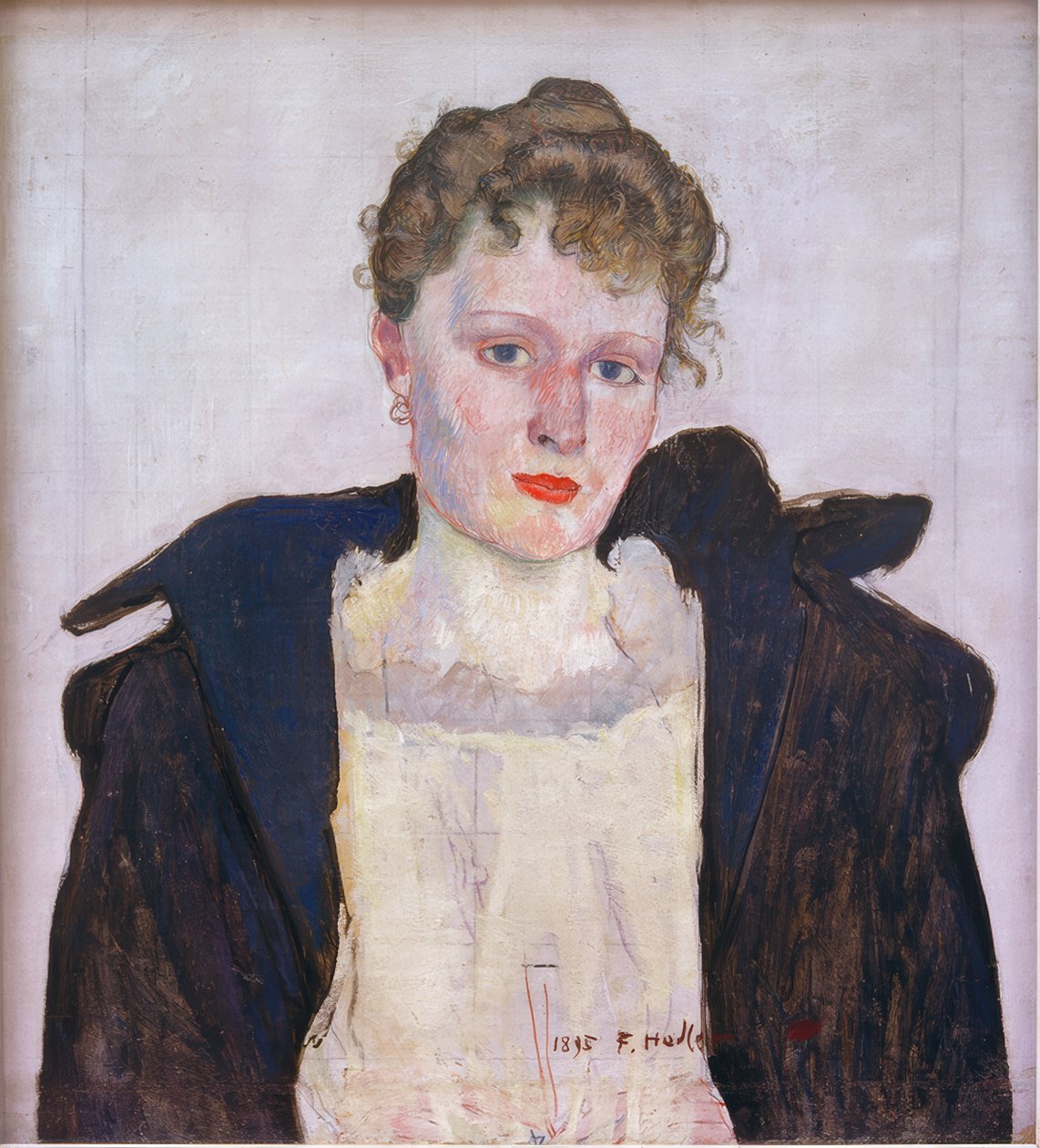 bir kadın portresi by Ferdinand Hodler