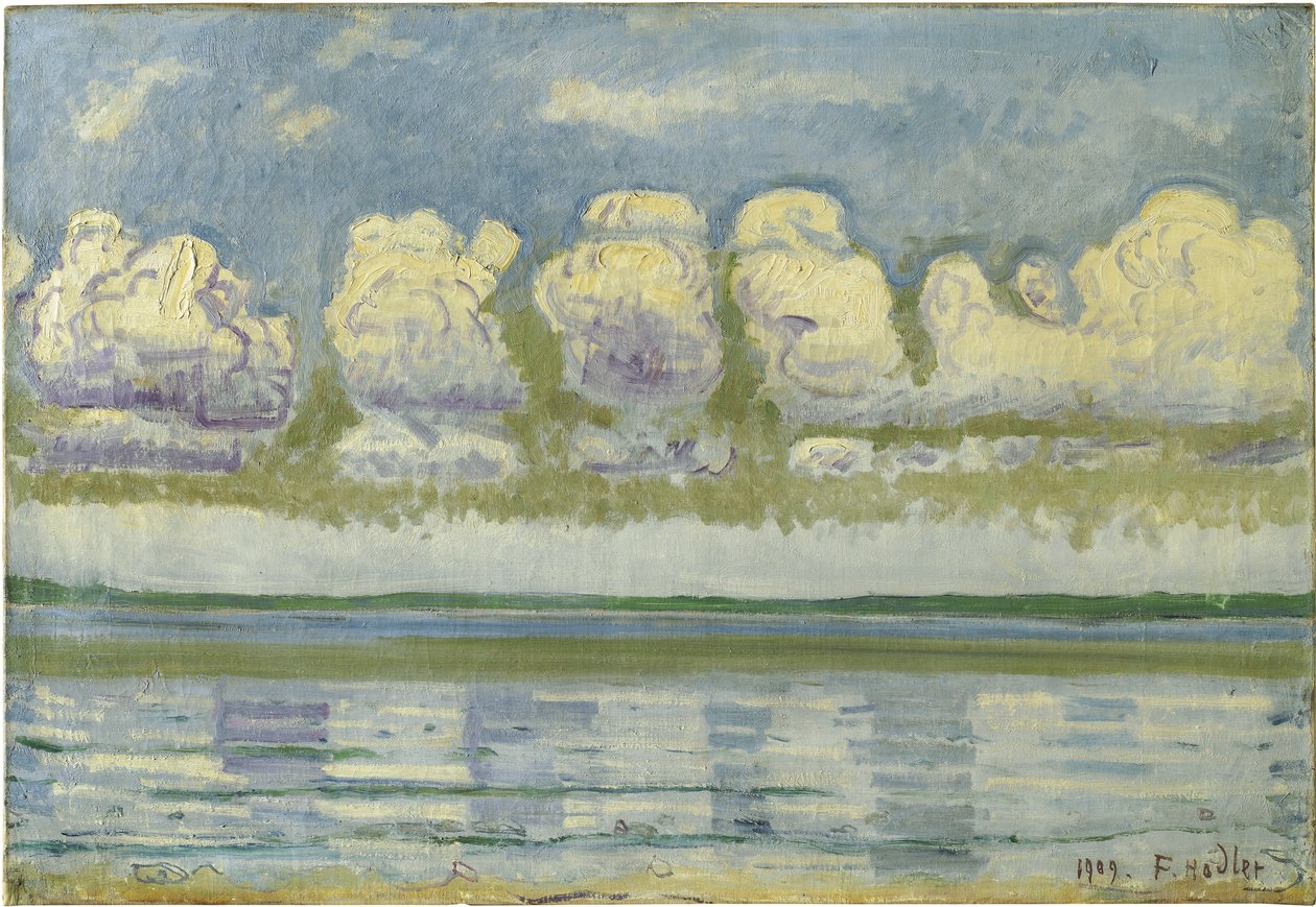İsviçre Jura ile Cenevre Gölü, 1909 by Ferdinand Hodler