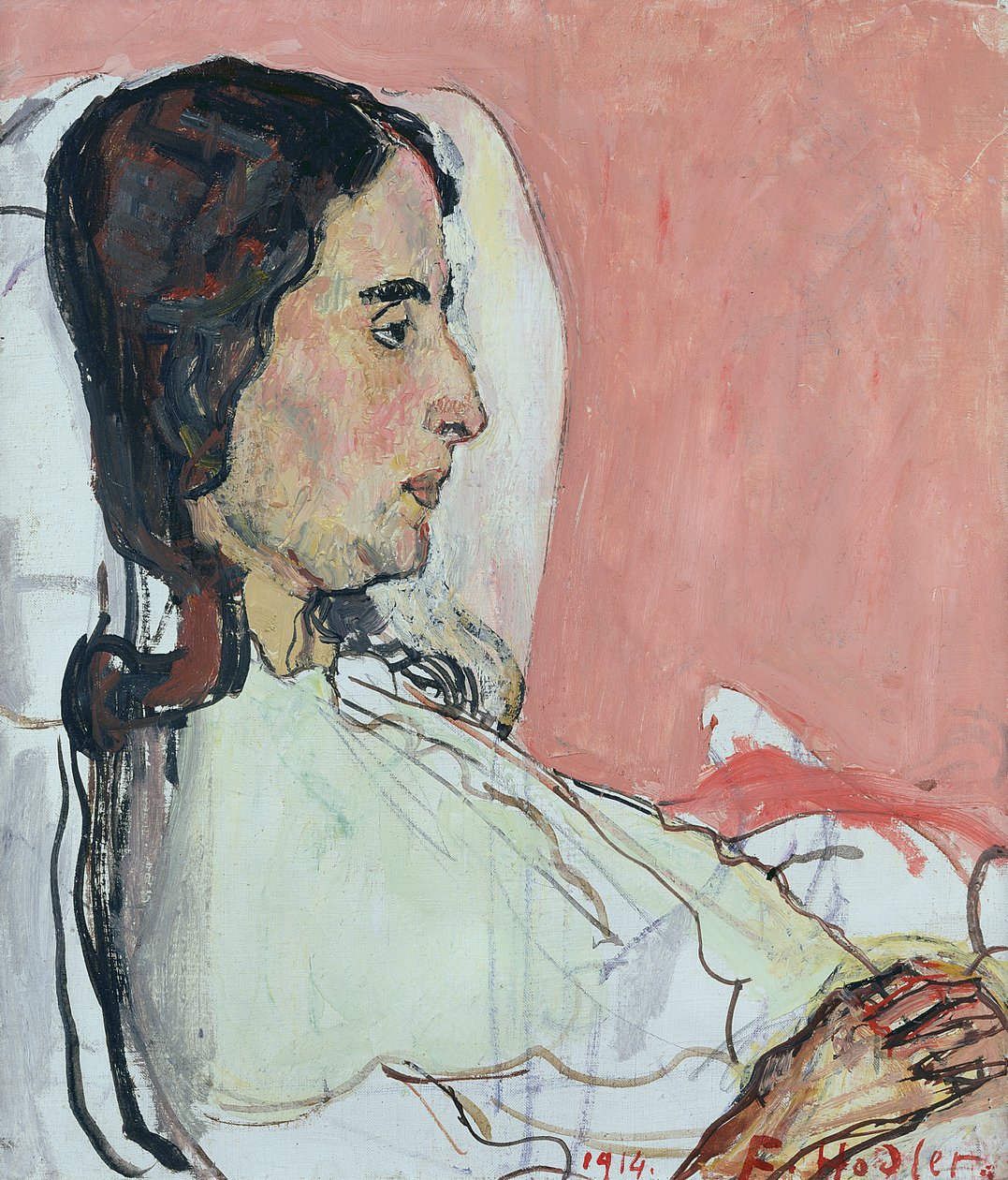 Madam Valentine Dildo Darel, Hasta, 1914 by Ferdinand Hodler