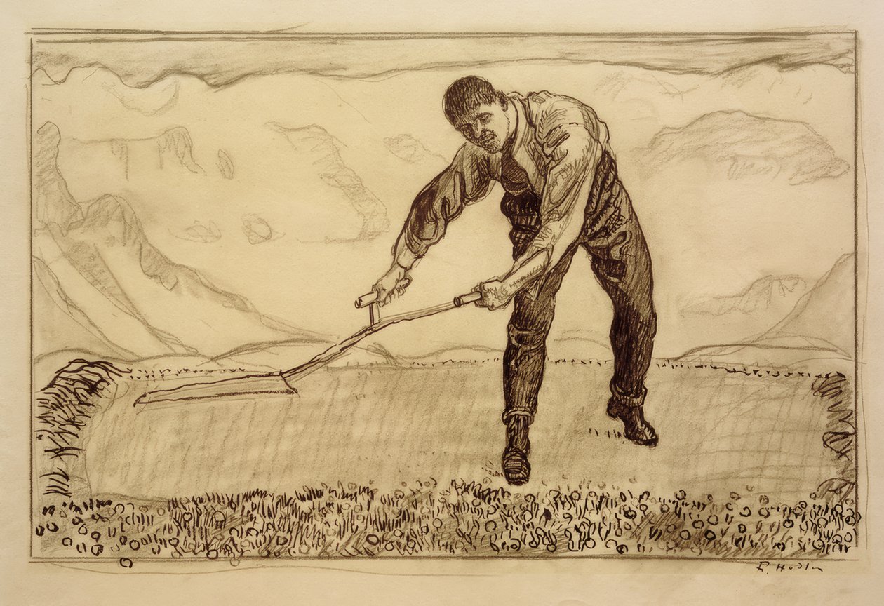 Tarlada biçme makinesi by Ferdinand Hodler