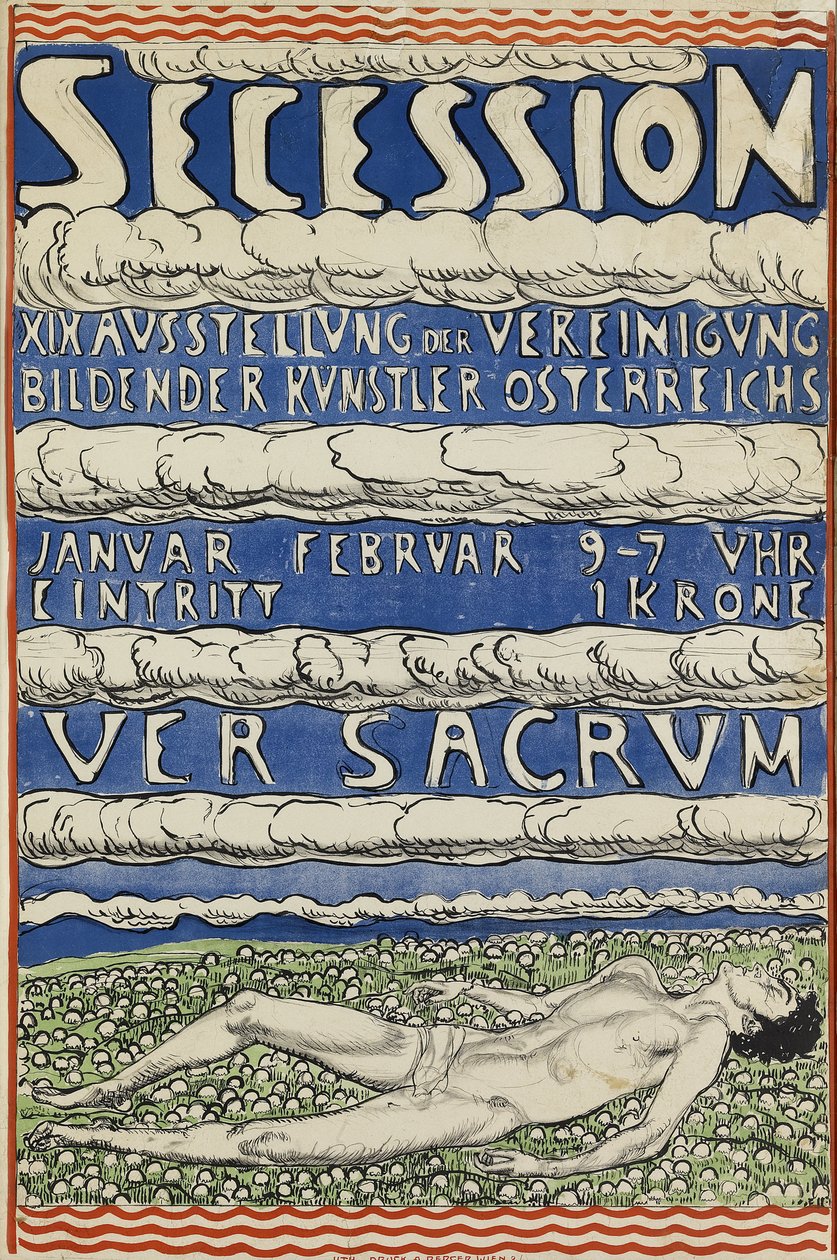 Viyana Ayrılık Sergisi Afişi by Ferdinand Hodler
