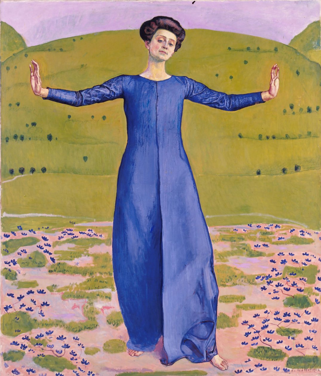 Uzaktan şarkı, 1906 by Ferdinand Hodler
