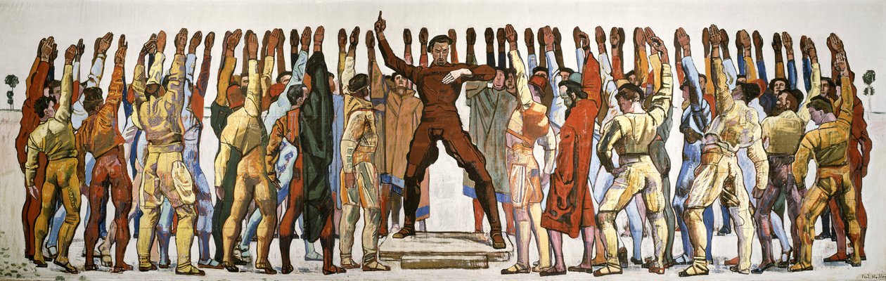 Oybirliği (yemin). Hodler, Ferdinand (1853-1918) tarafından ikinci versiyon. Tuval üzerine yağlıboya by Ferdinand Hodler