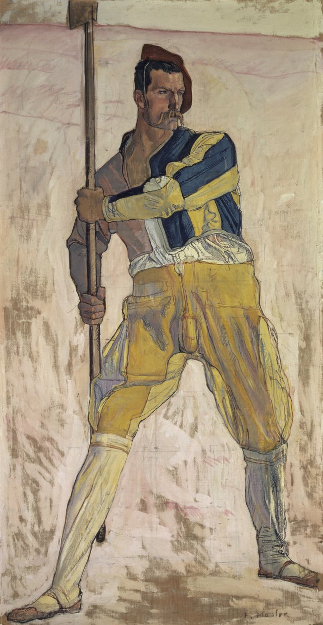 Teberli savaşçı, c.1898 by Ferdinand Hodler
