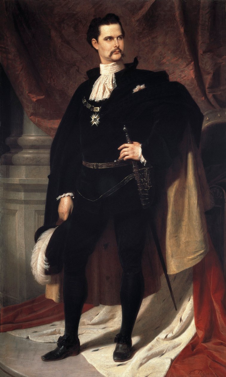 Louis II de Baviere'nin Portresi (Ludwig Otto Friedrich Wilhelm von Wittelsbach by Ferdinand II Piloty