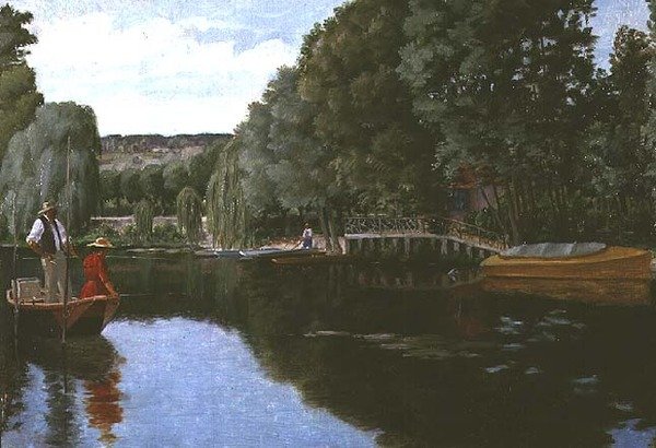 Bir Yaz Günü Balık Tutma (tahta) by Ferdinand Joseph Gueldry