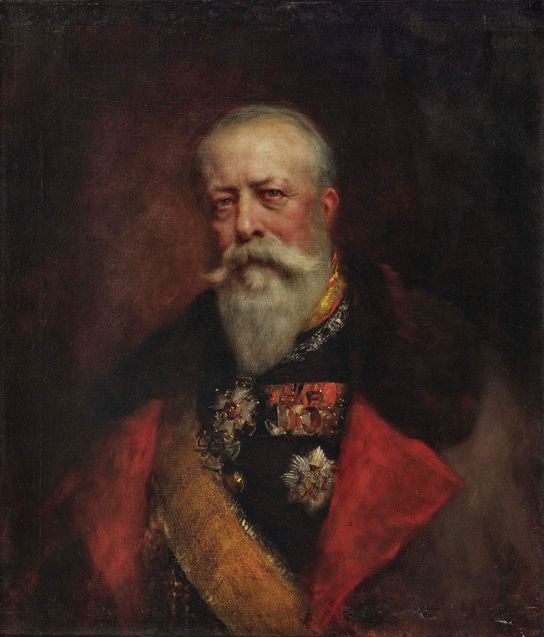 Baden 1826-1907 Büyük Dük Frederick I portresi. by Ferdinand Keller