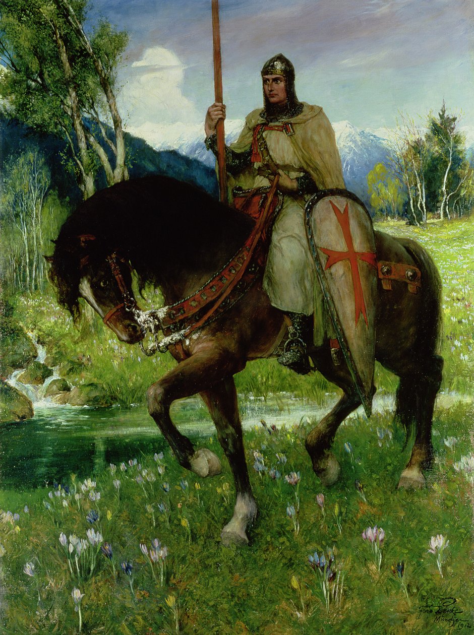 Kutsal Kase Görevinde Parsifal by Ferdinand Leeke