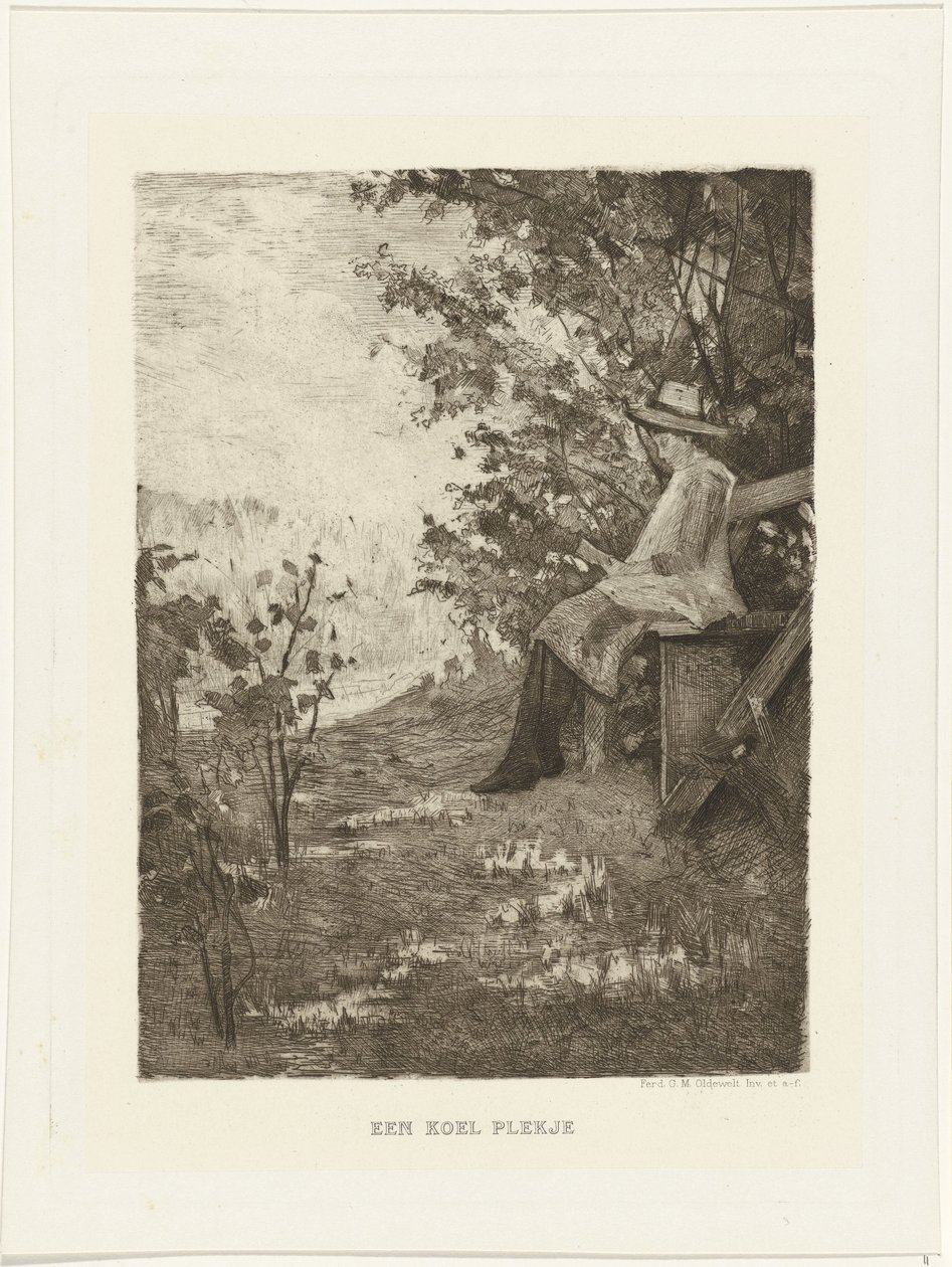 Bir kanepede okuyan çocuk Harika bir nokta (nesne üzerindeki başlık) by Ferdinand Oldewelt