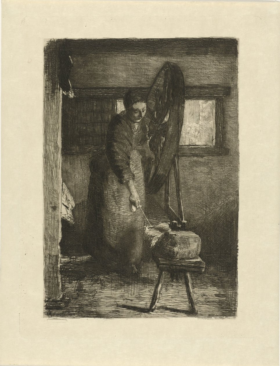 kız kurusu iş başında İş yerinde (nesne üzerindeki başlık) by Ferdinand Oldewelt