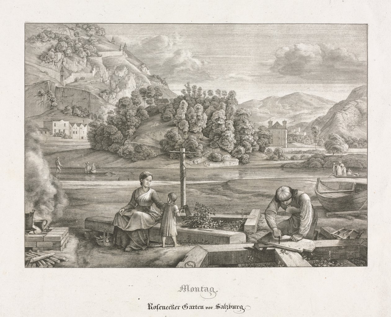 Salzburg ve Berchtesgaden'de Yedi Manzara: Pazartesi: Rosenecker Garden Salzburg by Ferdinand Olivier