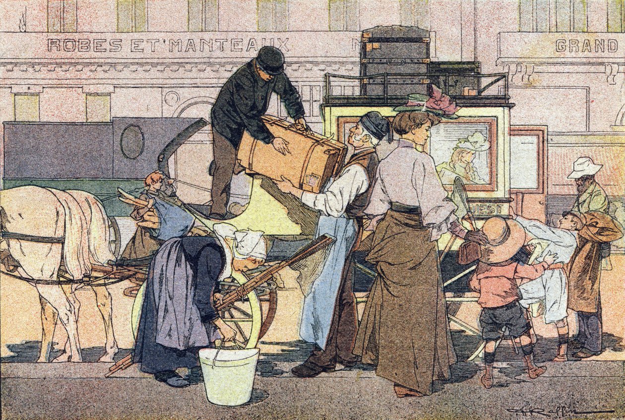 Imagier de l'enfance'de ülkeye gidiş, 1900 dolayları (gravür) by Ferdinand Raffin
