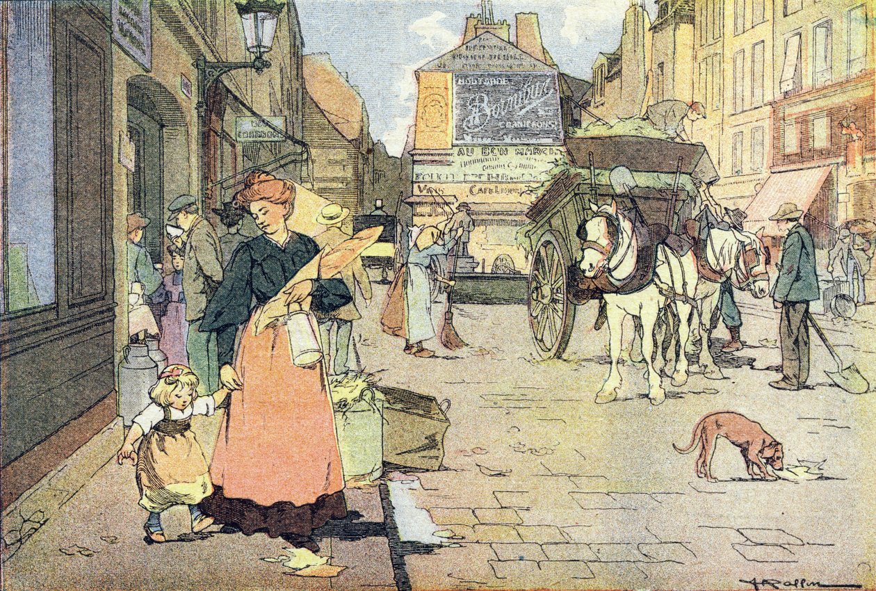 Sabah, Çocukluğun Resimli Kitabında, c.1900 (gravür) by Ferdinand Raffin