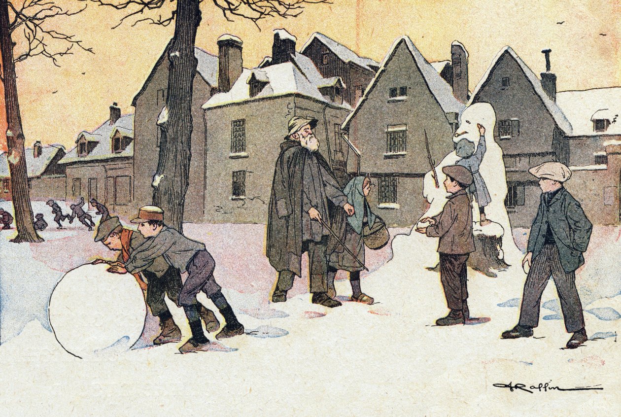 Kar, Çocukluğun Resimli Kitabında, c.1900 (gravür) by Ferdinand Raffin
