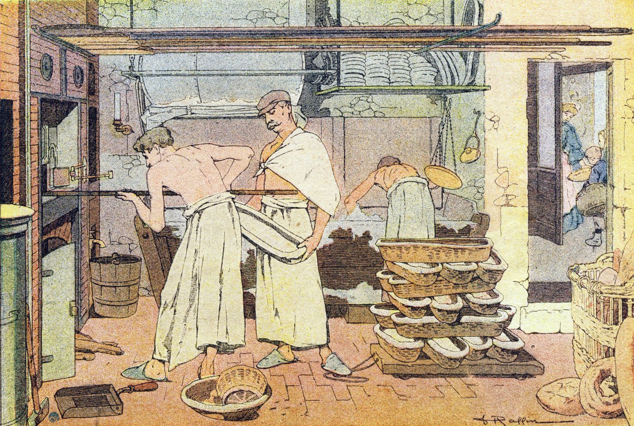 Fırıncı, resimli çocukluk kitabında, 1900 dolayları (gravür) by Ferdinand Raffin