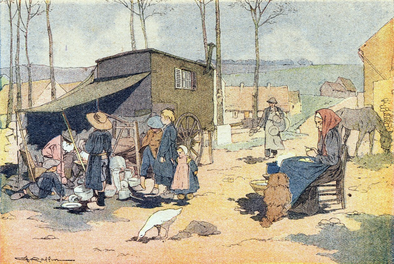 Retamer, Resimli çocukluk kitabında, c.1900 (gravür) by Ferdinand Raffin