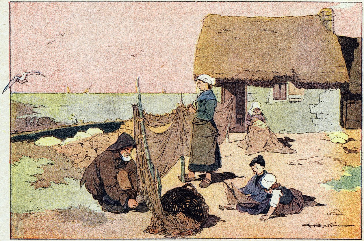 Günahkar, resimli çocukluk kitabında, c.1900 (gravür) by Ferdinand Raffin