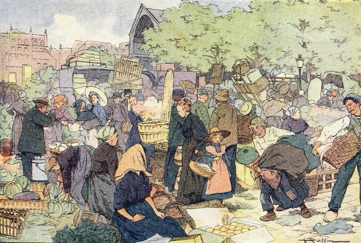 Yürüyüş, Resimli çocukluk kitabında, 1900 dolayları (gravür) by Ferdinand Raffin