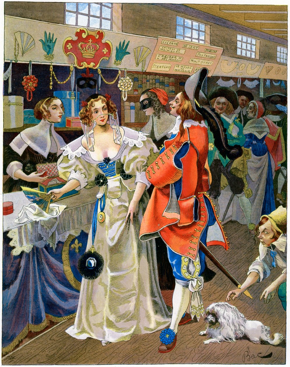 Louis XIII, 17. yüzyıl, c1870-1950 saltanatı sırasında Les Galeries de Bois by Ferdinand Sigismund Bac