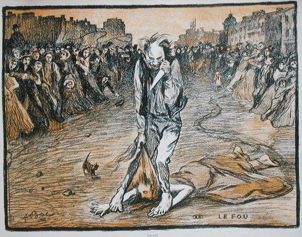 The Madman, 1900 dolayları (taş taş) by Ferdinand Sigismund Bac