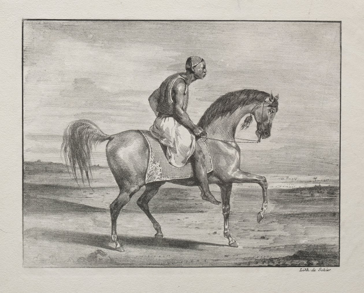 Atlı Afrika, 1823. by Ferdinand Victor Eugene Delacroix