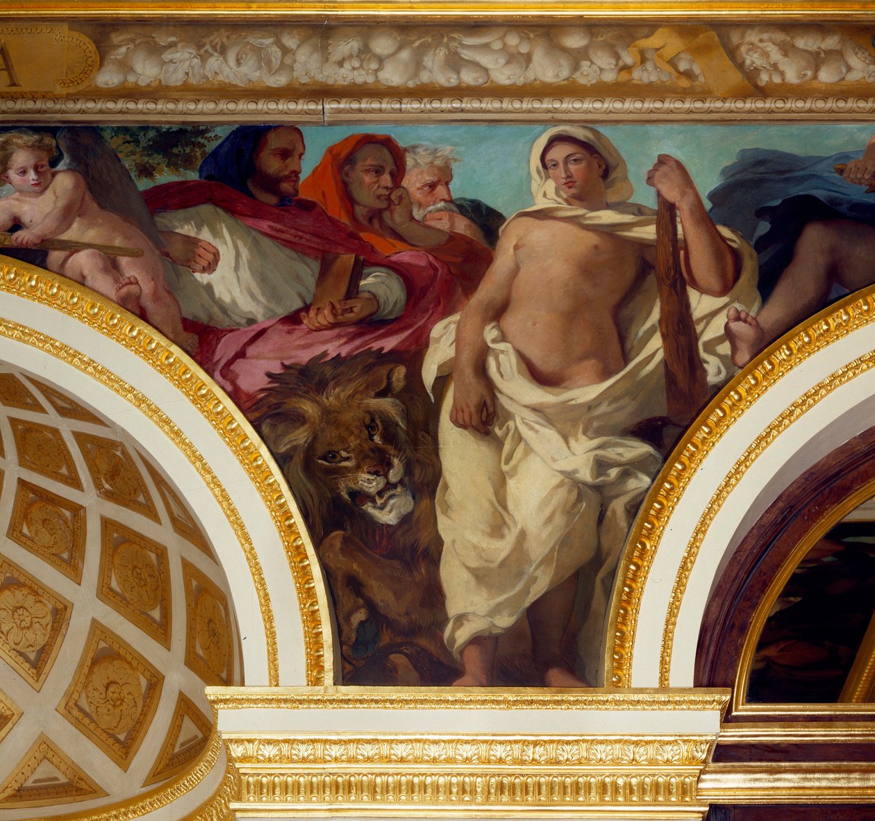 Allegory of Justice Detail of the fresco by Eugene Delacroix (1798-1863) decorating the King