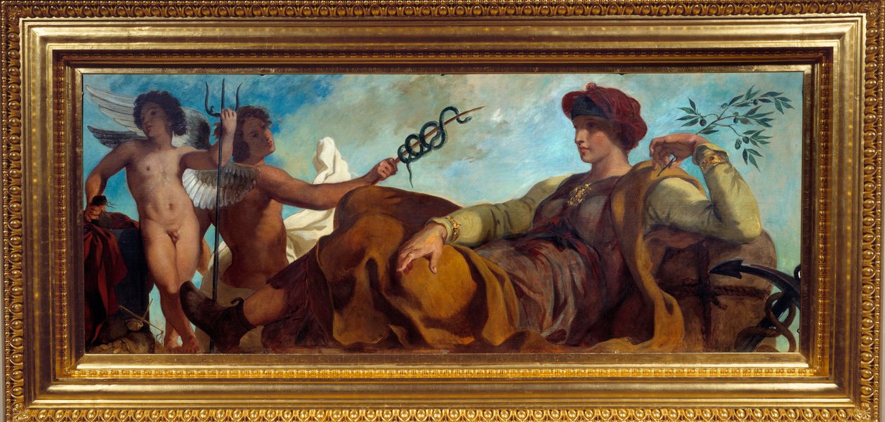 Eugene Delacroix (1798-1863) tarafından Resim Endüstrisinin Alegorisi by Ferdinand Victor Eugene Delacroix