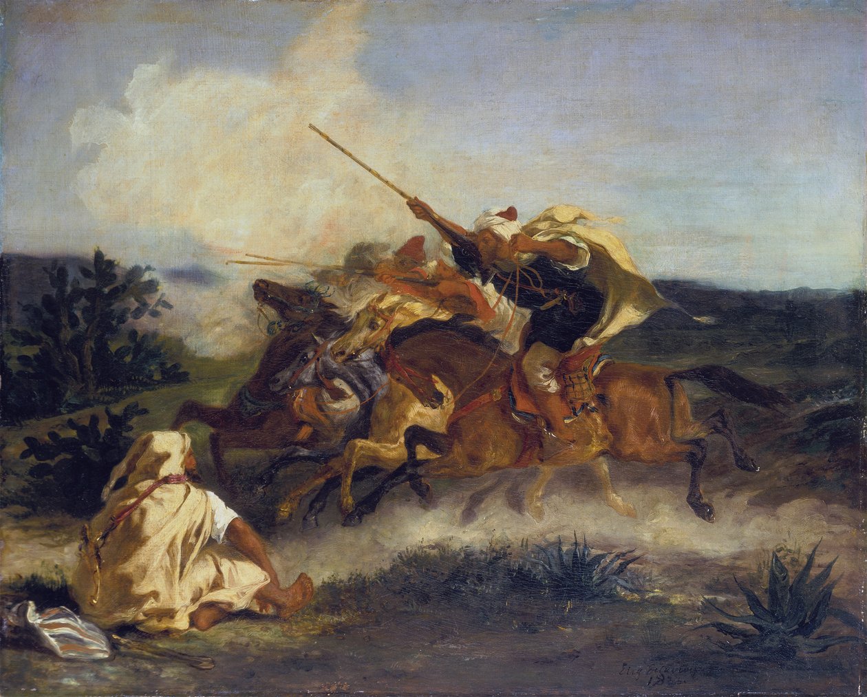 Arap fantezisi by Ferdinand Victor Eugene Delacroix