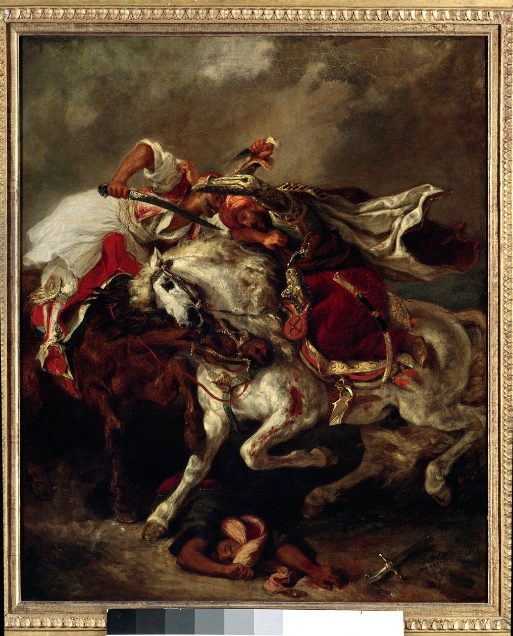 Giaour ve Paşa Savaşı (Fas) by Ferdinand Victor Eugene Delacroix