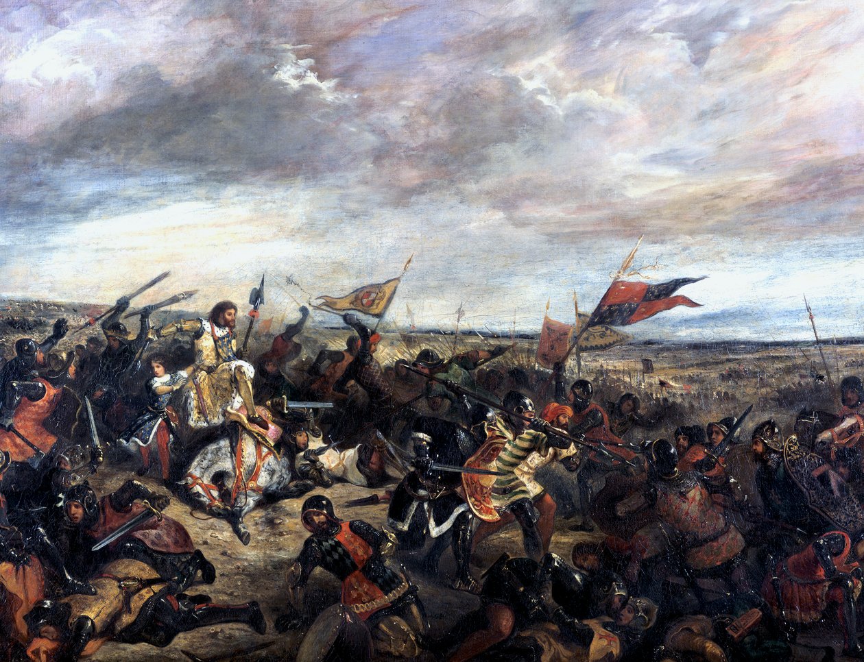 Poitiers Savaşı 1356, 1830 by Ferdinand Victor Eugene Delacroix