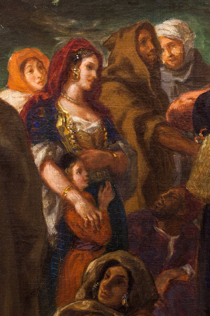 Arap komedyenler veya soytarılar by Ferdinand Victor Eugene Delacroix