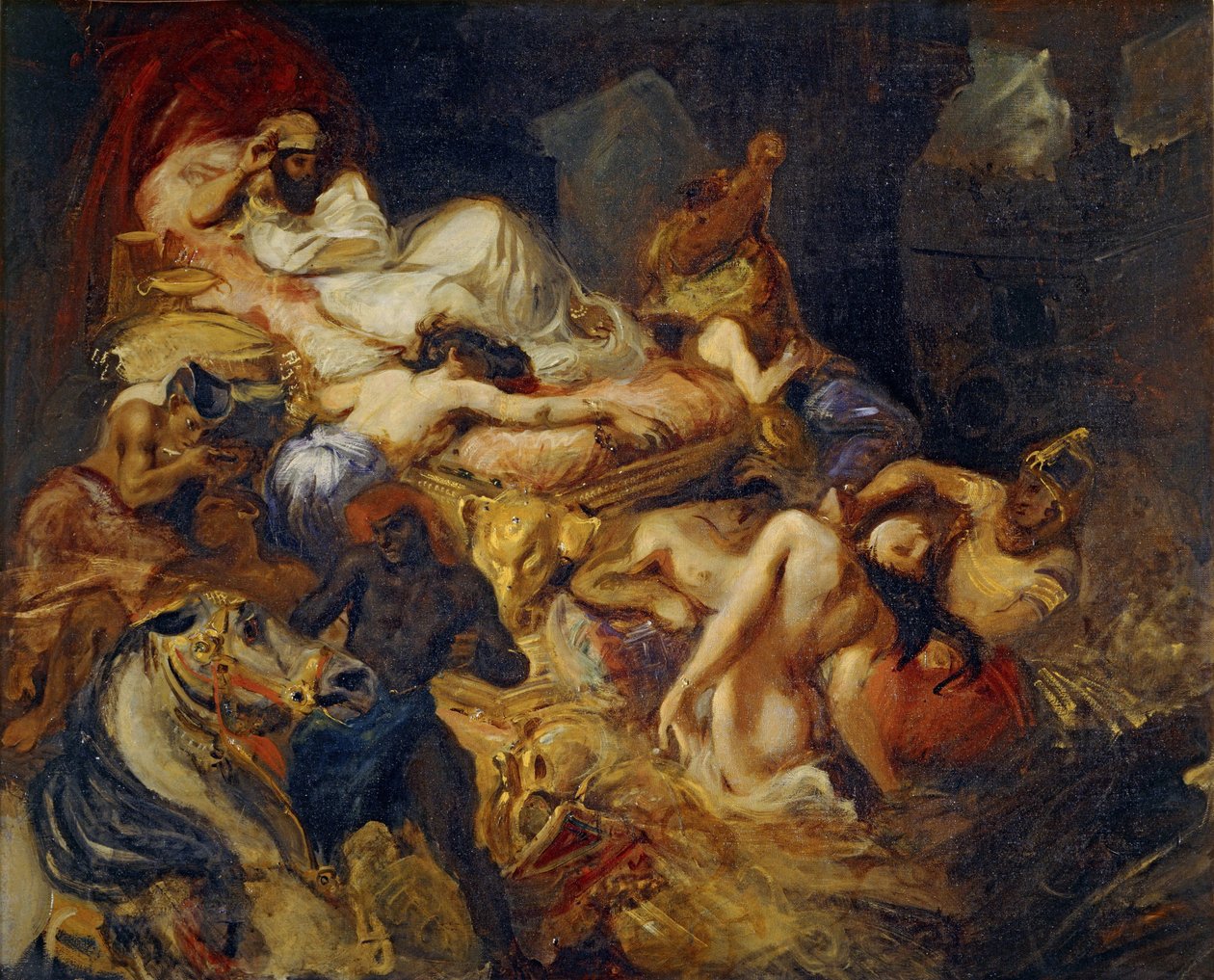 Sardanapalus Çalışmasının Ölümü by Ferdinand Victor Eugene Delacroix