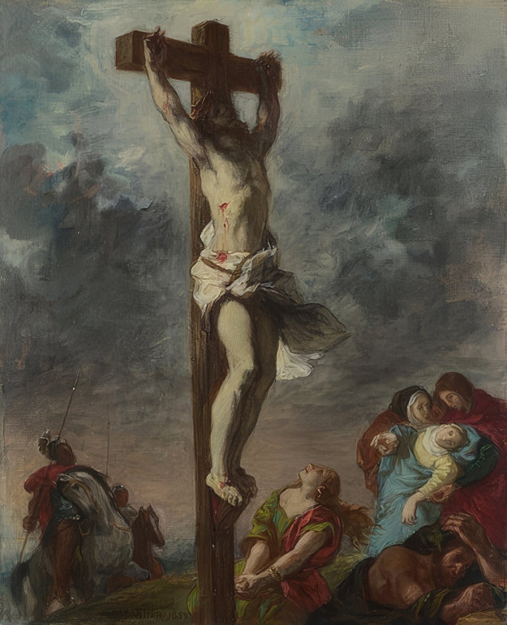 Çarmıha germe. 1853 by Ferdinand Victor Eugene Delacroix