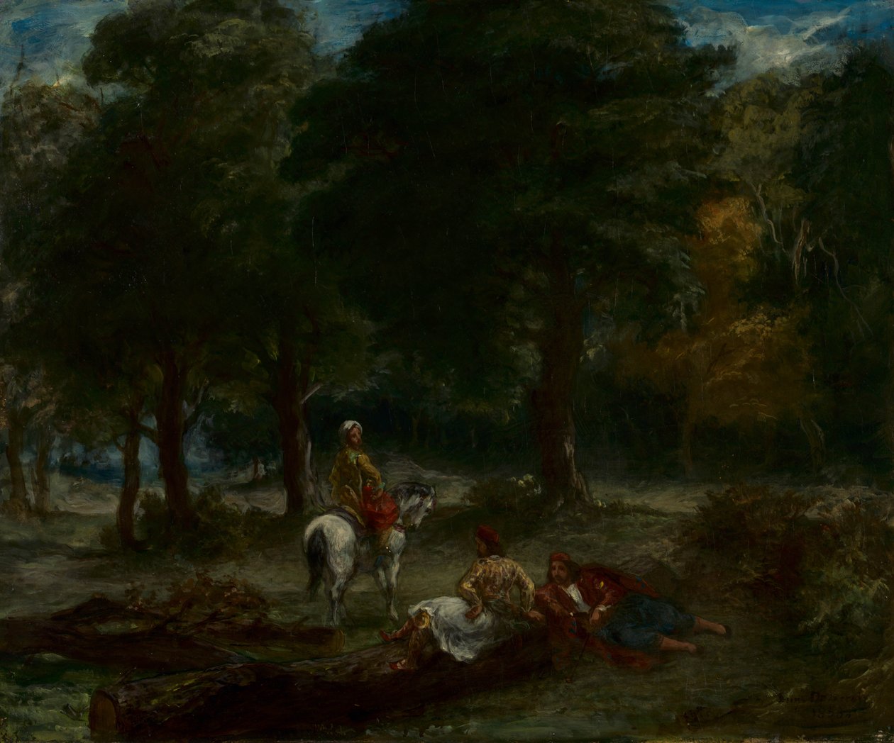 Ormanda Dinlenen Yunan Süvarileri, 1858 by Ferdinand Victor Eugene Delacroix