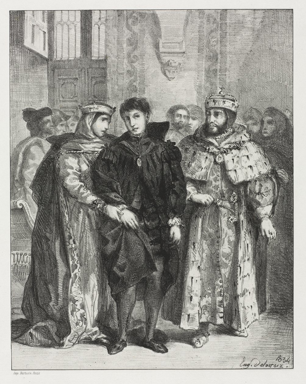 Hamlet, 1834. by Ferdinand Victor Eugene Delacroix